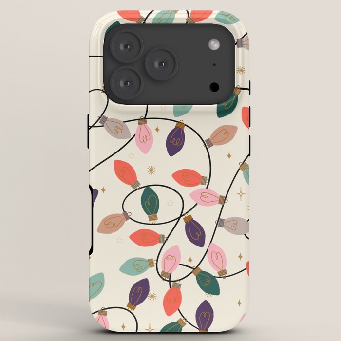 Whimsical Festive String Lights Seamless Pattern iPhone Case Gallery Image 7