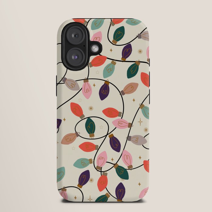 Whimsical Festive String Lights Seamless Pattern iPhone Case Gallery Image 9