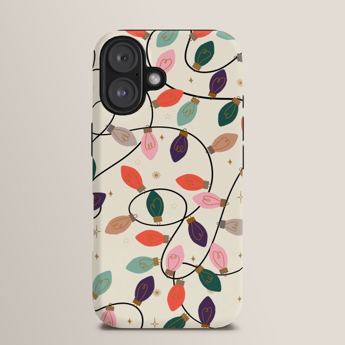 Whimsical Festive String Lights Seamless Pattern iPhone Case Gallery Image 13