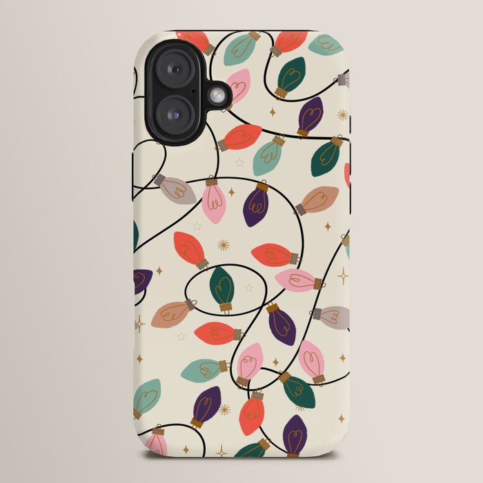 Whimsical Festive String Lights Seamless Pattern iPhone Case Gallery Image 14