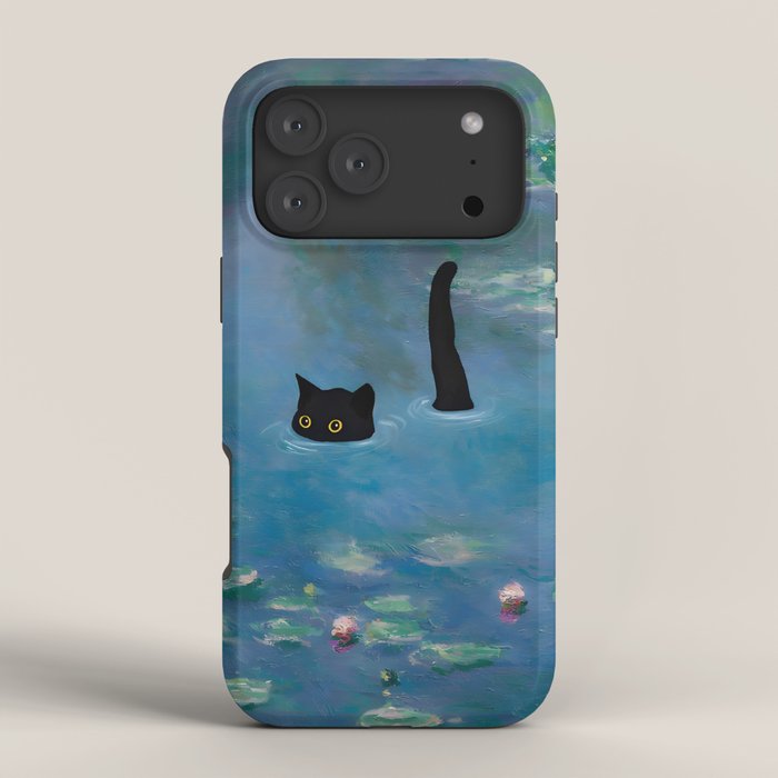 Cat Monet Waterlily iPhone Case Gallery Image 4