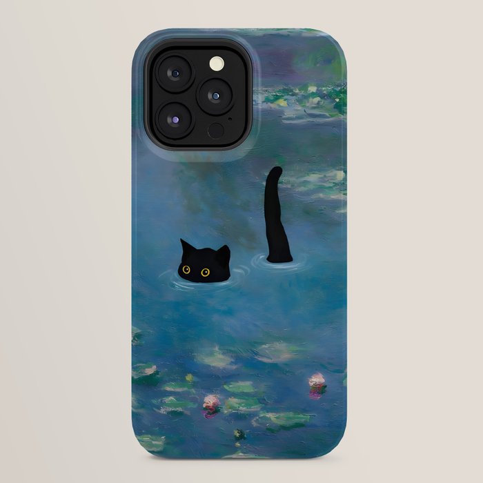 Cat Monet Waterlily iPhone Case Gallery Image 32