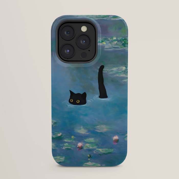 Cat Monet Waterlily iPhone Case Gallery Image 31