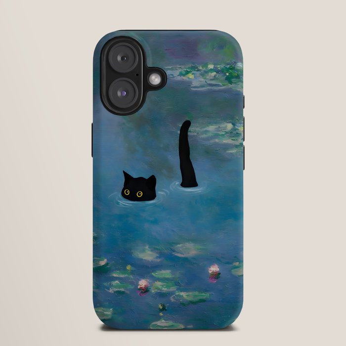 Cat Monet Waterlily iPhone Case Gallery Image 9