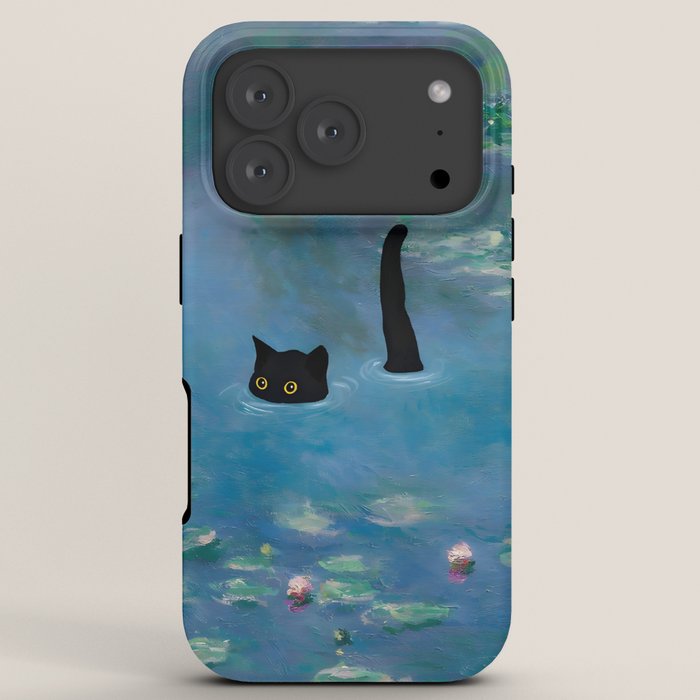 Cat Monet Waterlily iPhone Case Gallery Image 7