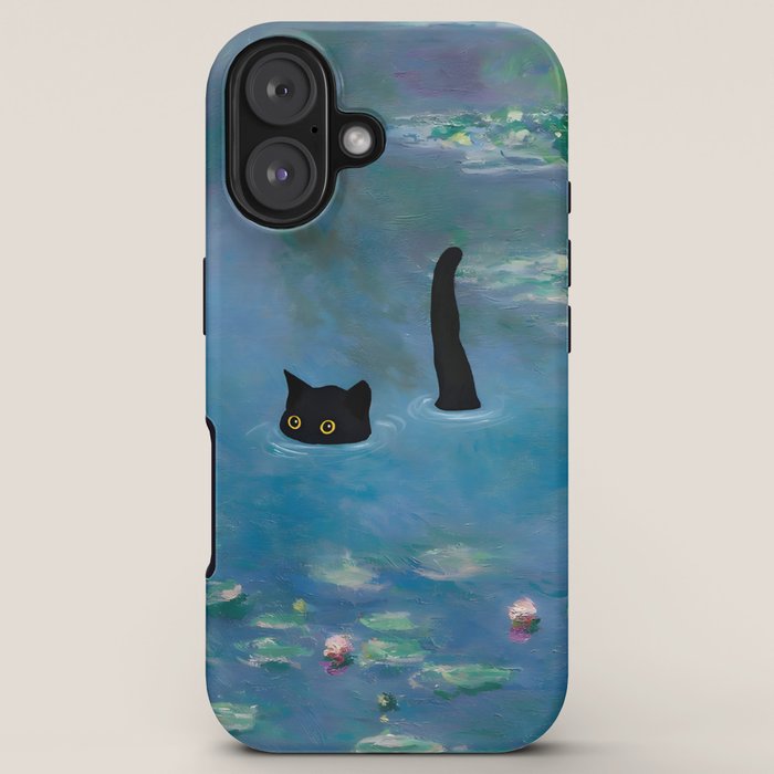 Cat Monet Waterlily iPhone Case Gallery Image 5