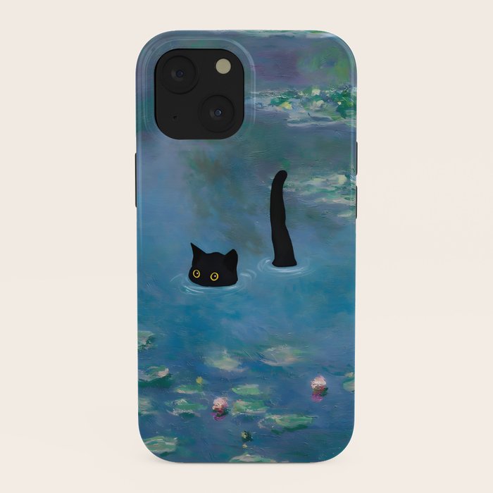Cat Monet Waterlily iPhone Case Gallery Image 38