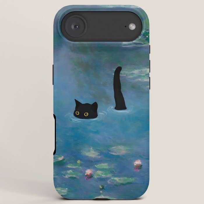 Cat Monet Waterlily iPhone Case Gallery Image 6