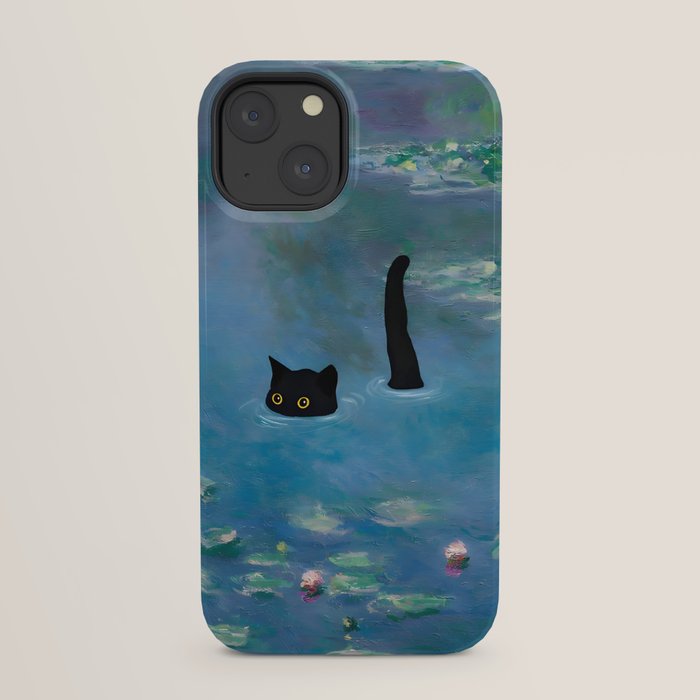 Cat Monet Waterlily iPhone Case Gallery Image 21