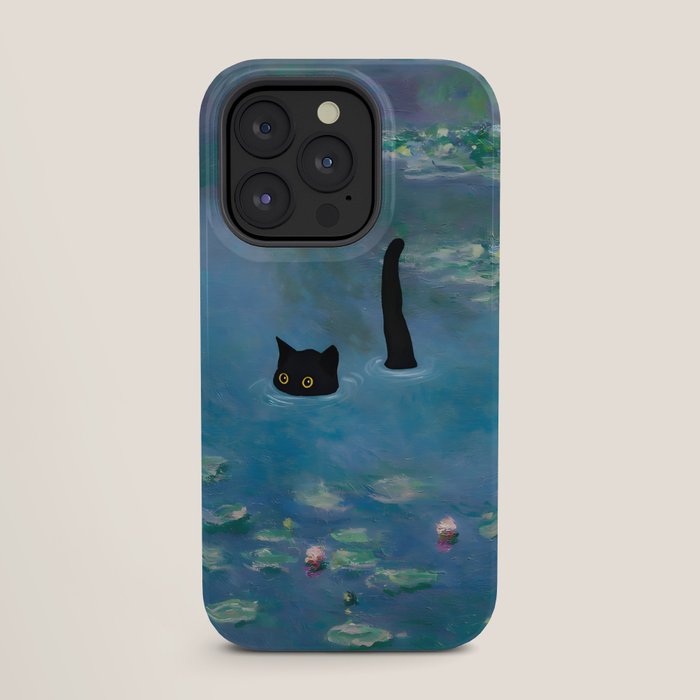 Cat Monet Waterlily iPhone Case Gallery Image 27