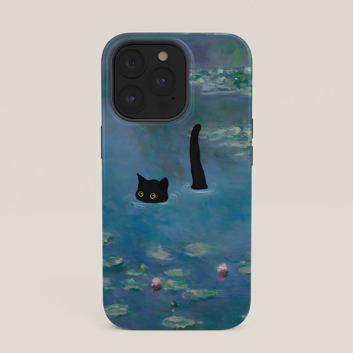 Cat Monet Waterlily iPhone Case Gallery Image 35