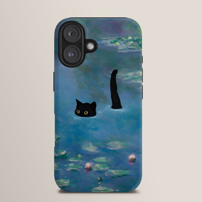 Cat Monet Waterlily iPhone Case Gallery Image 13