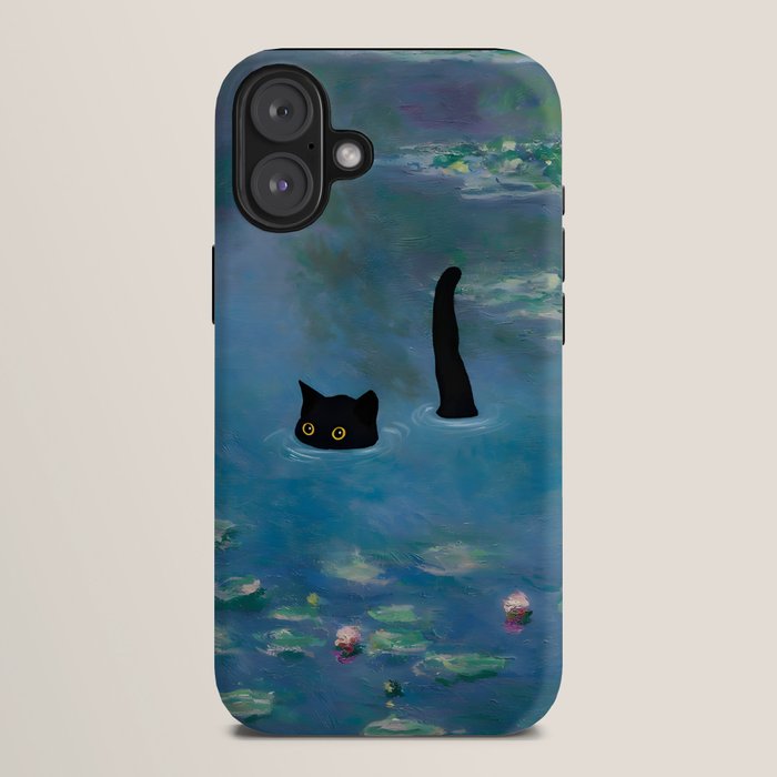 Cat Monet Waterlily iPhone Case Gallery Image 10