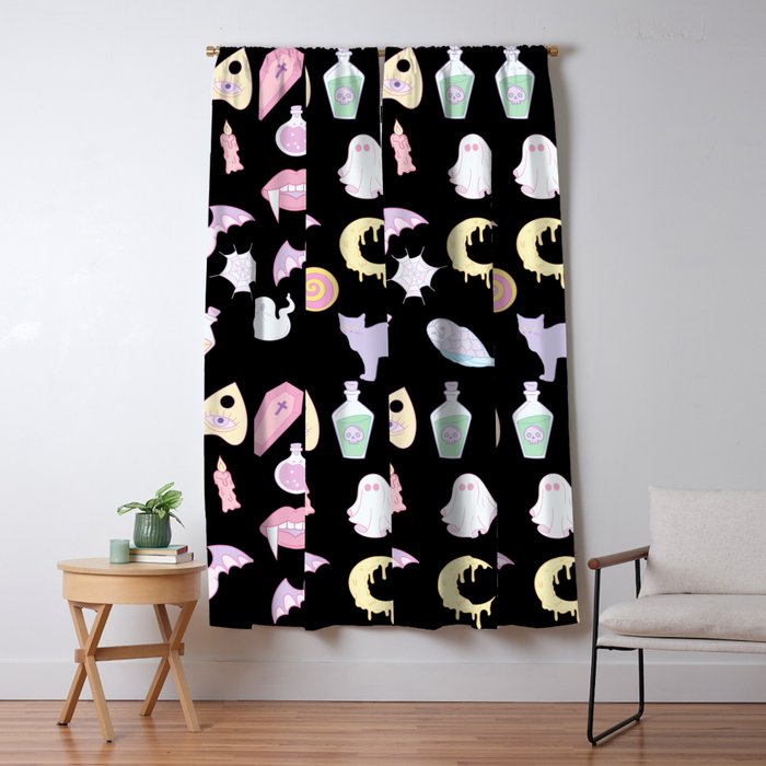 Pastel Goth Window Curtain Gallery Image 1