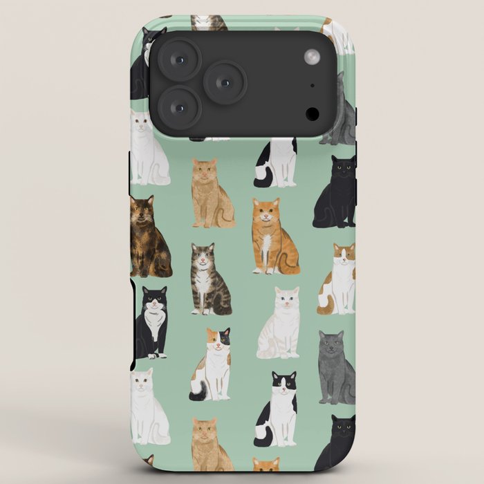 Cat breeds pattern kitty kittens cats tabby siamese white tortoiseshell iPhone Case Gallery Image 8