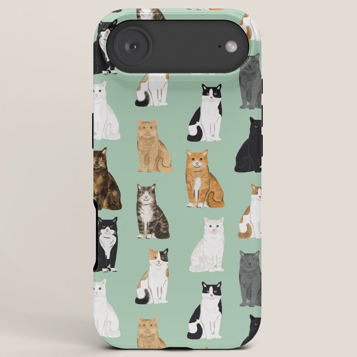 Cat breeds pattern kitty kittens cats tabby siamese white tortoiseshell iPhone Case Gallery Image 6