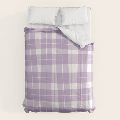 Wavy Plaid Lilac White Comforter Gallery Image 6