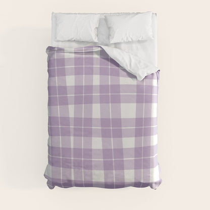 Wavy Plaid Lilac White Duvet Cover Gallery Image 8