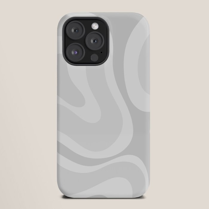 Modern Retro Liquid Swirl Abstract in Pale Grey iPhone Case Gallery Image 20