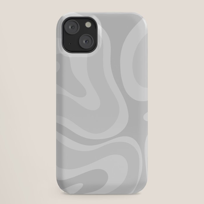 Modern Retro Liquid Swirl Abstract in Pale Grey iPhone Case Gallery Image 18