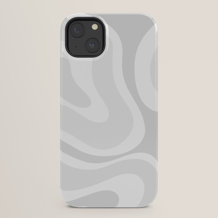 Modern Retro Liquid Swirl Abstract in Pale Grey iPhone Case Gallery Image 22