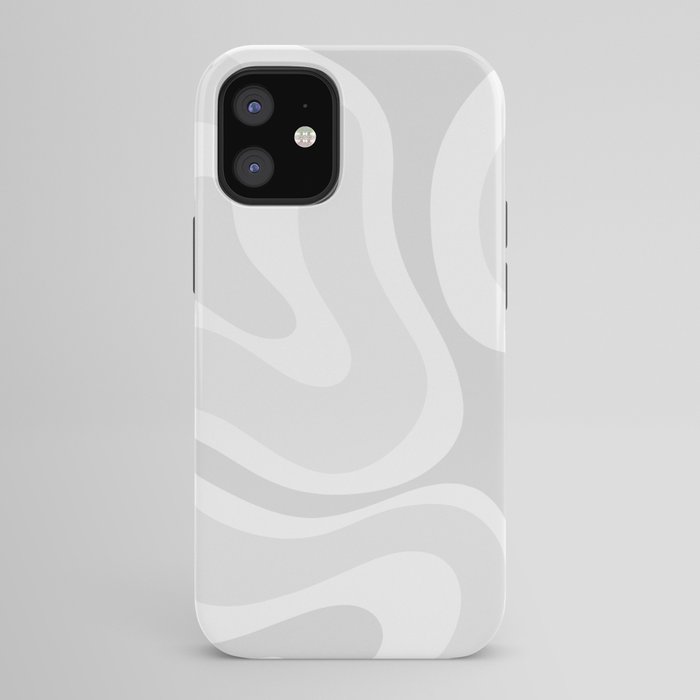 Modern Retro Liquid Swirl Abstract in Pale Grey iPhone Case Gallery Image 42
