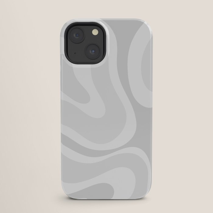 Modern Retro Liquid Swirl Abstract in Pale Grey iPhone Case Gallery Image 25