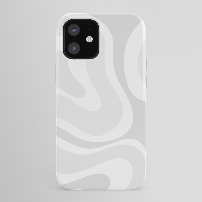 Modern Retro Liquid Swirl Abstract in Pale Grey iPhone Case Gallery Image 41