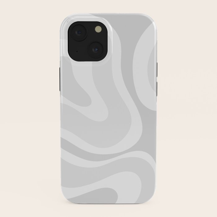 Modern Retro Liquid Swirl Abstract in Pale Grey iPhone Case Gallery Image 38