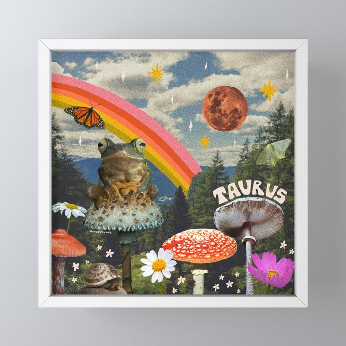 Taurus Collage Mini Art Print Gallery Image 4