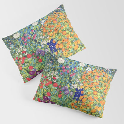 Gustav Klimt Flower Garden 2 Pillow Sham Gallery Image 1