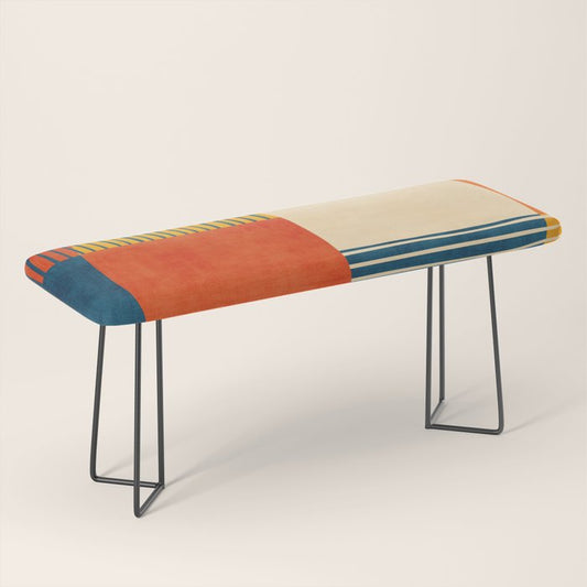 Colorful Bold Geometric Original Artwork Bench Gallery Image 1