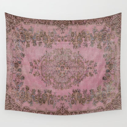pink oriental vintage carpet Wall Tapestry Gallery Image 3