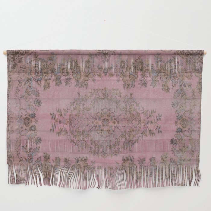 pink oriental vintage carpet Wall Hanging Gallery Image 1