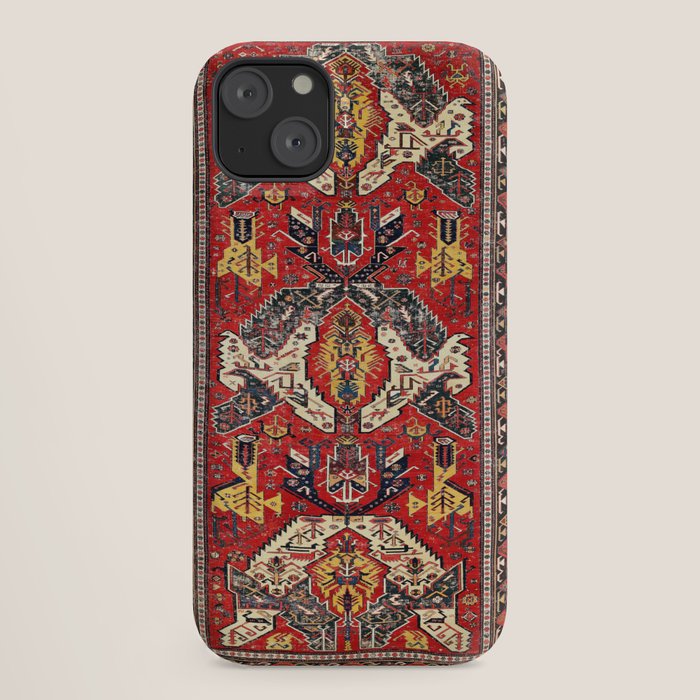 Dragon Sumakh Antique East Caucasus Kuba Rug Print iPhone Case Gallery Image 18
