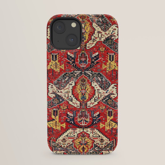Dragon Sumakh Antique East Caucasus Kuba Rug Print iPhone Case Gallery Image 29