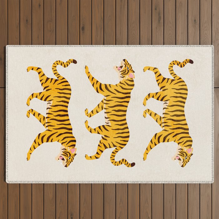 Fierce: Golden Tiger Edition Outdoor Rug Gallery Image 2