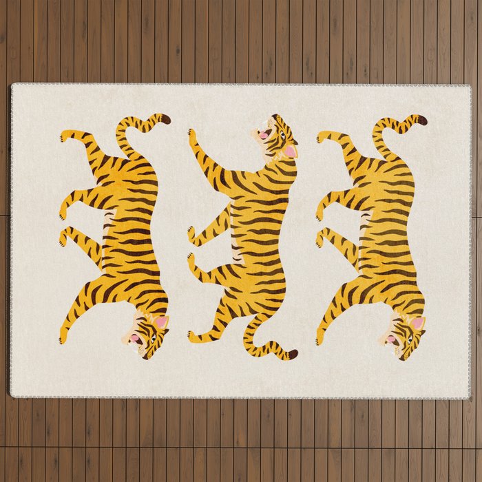 Fierce: Golden Tiger Edition Outdoor Rug Gallery Image 4