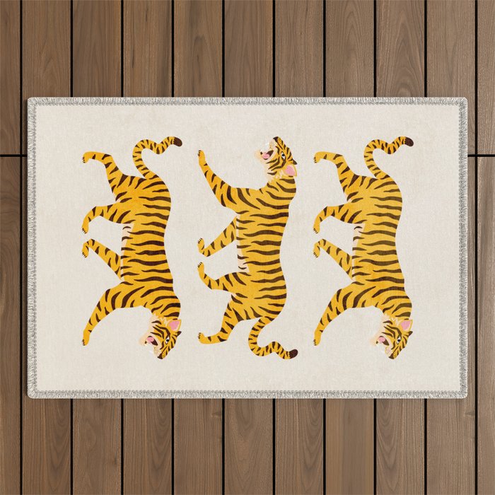 Fierce: Golden Tiger Edition Outdoor Rug Gallery Image 1