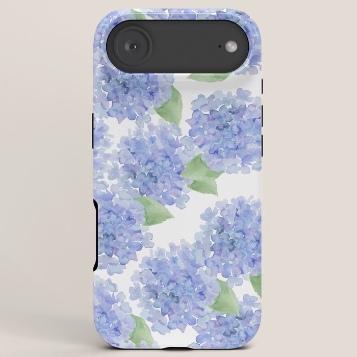 Elegant lavender lilac watercolor hydrangea floral iPhone Case Gallery Image 6