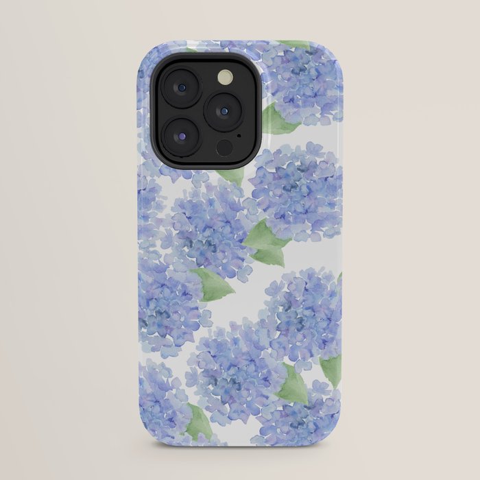 Elegant lavender lilac watercolor hydrangea floral iPhone Case Gallery Image 23