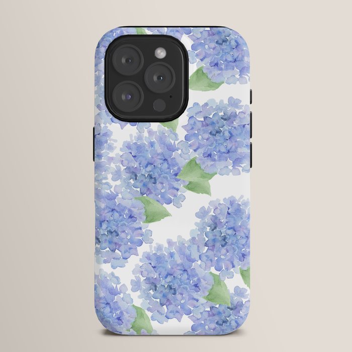 Elegant lavender lilac watercolor hydrangea floral iPhone Case Gallery Image 15
