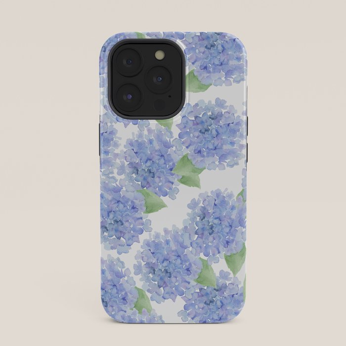 Elegant lavender lilac watercolor hydrangea floral iPhone Case Gallery Image 35