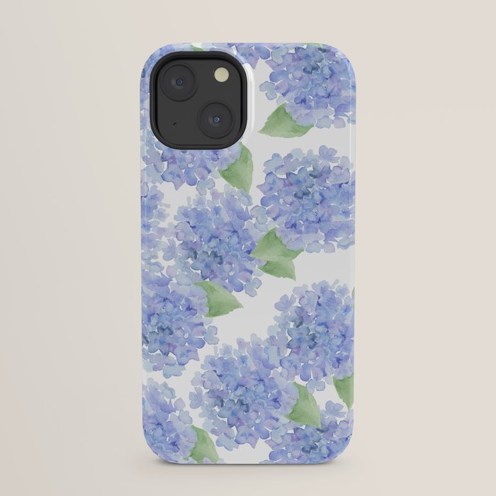 Elegant lavender lilac watercolor hydrangea floral iPhone Case Gallery Image 21