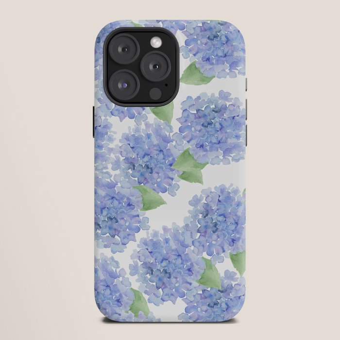 Elegant lavender lilac watercolor hydrangea floral iPhone Case Gallery Image 12