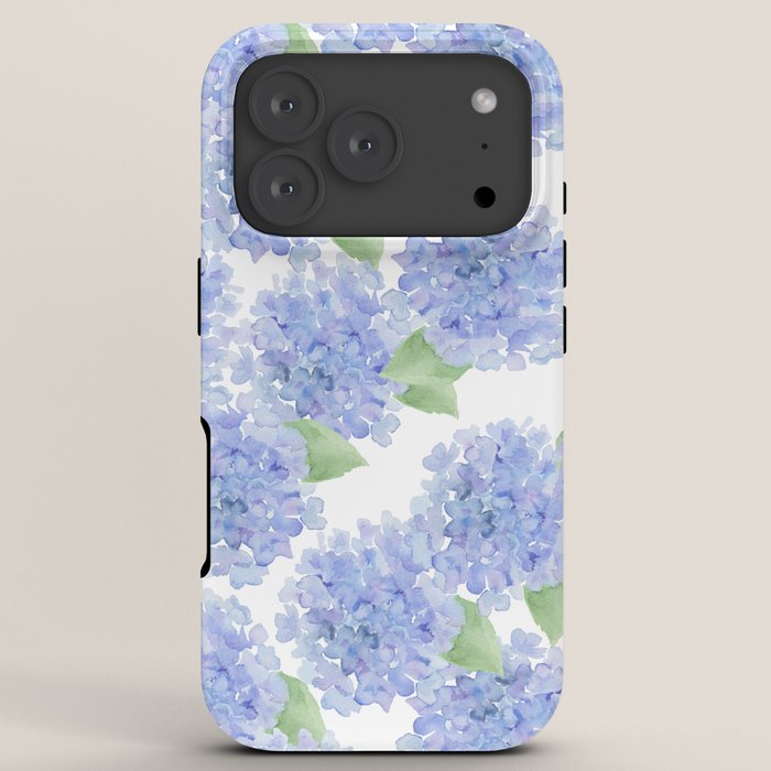 Elegant lavender lilac watercolor hydrangea floral iPhone Case Gallery Image 7