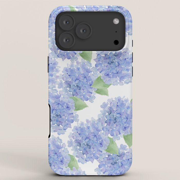Elegant lavender lilac watercolor hydrangea floral iPhone Case Gallery Image 8