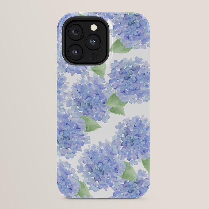 Elegant lavender lilac watercolor hydrangea floral iPhone Case Gallery Image 24