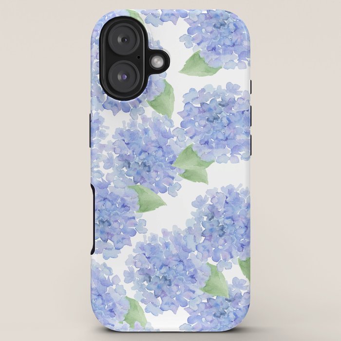 Elegant lavender lilac watercolor hydrangea floral iPhone Case Gallery Image 5