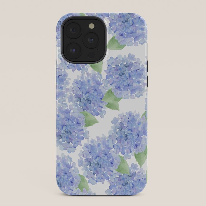 Elegant lavender lilac watercolor hydrangea floral iPhone Case Gallery Image 36